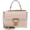 Coccinelle Pelle borsa a tracolla borsa da sera Arlettis Handbag Grainy Leather Rosette grigio talpa