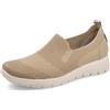 Fly Flot Scarpa Donna in Rete Elastica Knit, Sottopiede Estraibile in Memory, Lavabile in Lavatrice, Mocassini, Nocciola, 35 EU