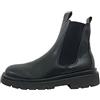 LMLTOP Stivaletti Chelsea da uomo Fasciatura elastica Parte superiore media Pelle di vacchetta Slip On Indossabile Antiscivolo Antiscivolo Classico Pull On (Color : Nero, Size : 42 EU)