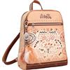 Anekke - Zaino Donna - Zaino in finta pelle con 2 manici e doppio scomparto Menire - Accessori e accessori donna - 26 x 31 x 11 cm, multicolore