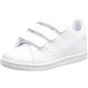 adidas Originals Adidas Stan Smith CF C FX7535, Scarpe da Ginnastica Unisex - Adulto, Bianco/Bianco/Bianco, 34 EU