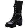CXKOLD Stivali Gomma Donna Stivaletti Donna Stivali Donna con Tacco Basso Stivali Donna Estivi Traforati pianta Larga Stivali da Donna sopra al Ginocchio Stivali Donna Estivi Morbidi Stivali Donna