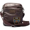 Avirex Collezione Maverik, Modello MVK03, Borsello Medio con Tracolla Regolabile, Cross-body Bag M, Borsa Uomo, Dimensioni cm.26,0x20,5x6,5, Colore Marrone