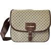 Laura Biagiotti Borsa Donna Pattina Tonda Rettangolare Ecopelle Tracolla Regolabile Personalizzata,Stampa LB22S-125-6 Linea DEMA Marchio Dimensioni 22 X 29 X 12 cm. NERO