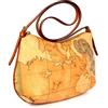 Alviero Martini 1A Classe Borse a Spalla Alviero Martini Donna Tessuto Check Alviero Martini, Marrone e Oro CD06660000010 Marrone 10x18x34 cmEU