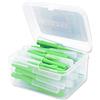 Suammiitstrieadea 40Pcs Spazzolino Interdentale Flessibile Testa Push-Pull Plastica Spazzole Denti A Forma Di Igiene Orale Strumento Da Viaggio Verde 0.8mm