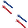 minkissy Spazzolino x Dentiera 4 Pz Falso Spazzolino Da Denti Spazzolino Duro Spazzola Per Protesi a Doppia Testa Dentiera Spazzola Di Fermo Spazzolino Per Denti Finti Detergente