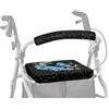 Dngkaoje Butterfly Moon Rollator Walker con copertura protettiva per sedile Walker Seat e schienale, copertura morbida antipolvere per anziani in vita assistita, 2 pezzi coperture per maniglie per