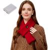 Generico Sciarpa Riscaldante Elettrica Ricaricabile per Collo - Scaldacollo con Batteria 5000mAh, 3 Livelli di Temperatura Regolabili, Tecnologia Infrarossi Lontani, Design Portatile senza Fili (Rosso)