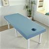 Odot Lenzuola da Lettino da Massaggio,Lenzuolo per Massaggi Colori Solidi con Foro per Il Viso da Salone Spa Copertura Protettiva Lavabile Coprilettino Estetica con Elastici (Blu navy,60x185cm)