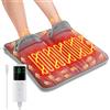 Geegear Scaldapiedi Elettrico 40x40cm, Geegear Scalda Piedi Elettrico con 4 Impostazioni del Timer e 9 Livelli di Temperatura, Riscaldamento Rapido, Cuscinetti Riscaldanti per Alleviare il Dolore