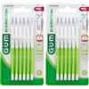 GUM Bi-Direction - Spazzolino interdentale da 0,7 mm, 12 pezzi, con testina regolabile