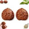 Pnedeodm Wenwan Walnuts, Chinese Walnut Fidget for Hand Massage & Stress Relief, Natural Solid Wood Hand Exercise Balls, Traditional Health Care Gift for Elderly & Meditation (B-High Throw, 41-42mm)