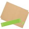 DECORNIJIA Tavola Braille in Plastico Flessibile e Resistente per Non Vedenti 27 Linee e 30 Celle, Kit Stilo e Fogli per Esercizi, Accessorio Pratico e Durevole