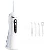 WREWING Idropulsore dentale senza fili per adulti - Pulitore dentale ad ultrasuoni con batteria da 30+ giorni, Irrigatore orale impermeabile IPX6, design semitrasparente da 300 ml