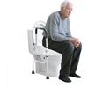 Aohuada Telaio di sicurezza con braccioli da 11 cm, rialzo per WC rialzato, per più anziani, 150 kg, colore bianco
