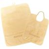 Woolove - Set asilo personalizzato con nome della tua bambina o del tuo bambino | Asciugamano Asilo e Bavaglino con Elastico | In Ciniglia di Cotone | Pratica Idea Regalo |Giallo
