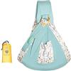 SONARIN Fascia Porta Bebè,Cotone Portabebè Porta Bambino Portantina Bebè Marsupio Neonati Copertina per Allattamento con Anelli Regolabili per Neonati Bambini Fino a 15 kg(Cervo Verde)