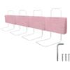 Froadp 200cm Lettino Laterale Anticaduta Sponda Letto Soft Pack per Bambini in Lino Ringhiere per Bambini Sponda Letto Portatile Regolabile in Altezza Protezione Bordo Letto per Lettino(Rosa Ciliegia)