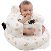 EKEPE Seggiolino gonfiabile con imbracatura per bambini dai 3 mesi in su, sedia da pavimento per bambini per sedersi, seggiolini per bambini, seggiolone gonfiabile con pompa ad aria integrata, orso