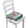 Chickwin Cuscino Rialzo Sedia per Bambini, Modello di Anguria Cuscino Alzasedia Regolabile Cuscino per Sedia Seggiolino Smontabile Booster Seat per Tavolo da Pranzo (azzurro,32x32x8cm)