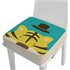 FANSU Cuscino Rialzo da Sedia per Bambini, Fansu Comodo e Facile da Pulire Smontabile Regolabile Cuscino Alzasedia per Seggioloni Cuscino Seduta per Sedia da Giardino (Tigre,40x40x10cm)