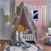 DOTBUY-SHOP Baldacchino per Letto Bambini, Cupola Rotonda Zanzariera Tinta unita Principessa Tenda di Gioco Netto Buon per la Stanza da Letto della Bambino che Gioca (Grigio)