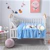 Fansu Doppio Coperta Flanella per Lettino Grande Morbide Bimbo Copertine Letto Caldo Coperte Neonato Asilo per Bambini Ragazzi Ragazze (100x130cm,Fulvo-blu)