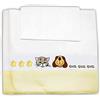 Zigozago - Set 3 pz Lenzuola in cotone con Ricamo Cane e Gatto | Colore Giallo | Federa, Lenzuolo e Coprimaterasso con Elastico | Misure lettino 145x110 cm | Fatto a Mano, personalizzabile con nome
