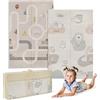 ms babyworld trendy - tappeto gioco per bambini - disponibile in 3 dimensioni a scelta - double-face, tappeto molto imbottito (1 cm) - con borsa per il trasporto. (Rhino/Coche, 180 * 120)