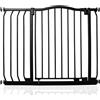 Safetots Cancelletto di Sicurezza con Parte Superiore Incurvata, 89cm - 98cm, Nero Opaco, Montaggio a Pressione, Cancelletto per Bambini per Porte, Corridoi e Spazi Stretti, Barriera di Sicurezza