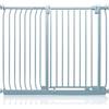 Safetots Cancelletto di Sicurezza Elite Extra Alto, 125cm - 134cm, Grigio Opaco, Extra Alto con 96.8cm di Altezza, Cancelletto di Sicurezza a Pressione per Scale, Barriera di Sicurezza