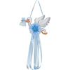 baby idea BabySanity Cicogna Nascita da Esterno Con Fiocco Nascita Bimbo e Nastri Azzurri Misura 70x35 Cm (Cicogna Media Azzurro)