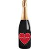 Bottle-Up Idea regalo spumante Prosecco DOC, bottiglia personalizzata originale per San Valentino, bomboniere, anniversario di fidanzamento e di matrimonio (0,75L, Cuore)
