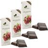 Ciokarrua | Cioccolato di Modica Melagrana IGP | Cioccolato Grezzo Lavorato Modica | Tavoletta Cioccolato Senza Lattosio | Cioccolata 3 Tavolette - 300 Gr