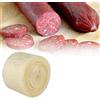 Kuuleyn Involucro di salsiccia essiccazione commestibile, involucri di salsiccia di collagene a 2 strati per salsicce fatte in casa saporite prosciutto 8m