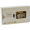PASTICCERIA ARTIGIANA IL GIGLIO DOLCI DI TIRIKEDDAS CON SAPA - Biscotti Artigianali della tradizione Sarda con ripieno di sapa di uve rosse - Pasticceria Artigiana Il Giglio Dolci di Sardegna - Confezione rigida riciclabile 350 grammi