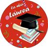 Tortaprint Cialda per torta tema LAUREA decorazione in ostia personalizzata SENZA GLUTINE rotonda IMG 7