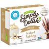 Simply Delish, Natural Pudding, and Pie Filling - Fat and Gluten Free, Vegan Sweet, Vanilla Flavour - Pack of 6, Sugar Free Pudding