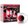 Generico Uovo di Pasqua con Pallone da Calcio N.5 Forza Rossonero + tazza mug in ceramica uovo di cioccolato da 150gr. finissimo cioccolato al latte con pallone + tazza colazione idea regalo tifosi tifo