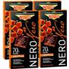 Generico 4X Novi Nero Nero Tavoletta di Cioccolato Fondente al 70% con Caramello Leggermente Salato 75g