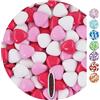 EinsSein 1kg Confetti di Cuore al cioccolato Mix mezzo bianco-rosa-rosa scuro lucido cuoricini matrimonio confettata confetto battesimo comunione cresima nascita confettis alla laurea decorazioni
