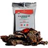Fassone70pro Beef jerky, carne secca per umani con 70% di proteine naturali, snack proteici a base di carne essiccata per sportivi, beef protein proteine senza lattosio. (Pack da 20 confezioni)