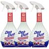 Generico Deodue Profumatore Sgrassatore Bianco 600ml 3 pezzi