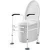 Brride Maniglie di supporto per WC con base antiscivolo, altezza e larghezza, regolabili, robusto, senza foratura, per WC
