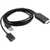 Sun3Drucker 1080P USB Female to HDMI Male HDTV Video Adapter Cable for Android IOS iPhone 7/7plus/6s 6 plus Samsung Galaxy S8/S7/S6/Note6/Note5