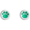 THLMT 2 pezzi di coperture in silicone per thumbstick compatibili con Rog Xbox Ally/con Ally X, coperture per thumbstick e rocker per controller di console di gioco e joystick (Bianco e verde)