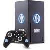 Head Case Designs Licenza Ufficiale Inter Milan Logo Su Nero Distintivo Pacchetto Console Da Gioco Wrap E Pelle Per Controller Compatibile con Xbox Series X