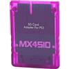 Generic Adattatore Professionale per Schede di Memoria Trasparenti per Console di Gioco, Lettore di Schede di Memoria Plug and Play per, Materiale ABS per Utenti Console FAT (Viola traslucido)