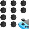SMLBJUTE Cover di ricambio per joystick Nintendo Switch/Oled/Lite, in silicone, per joystick analogico, impugnature per joystick Nintendo Switch, cover per joystick analogica (10 pezzi, nero)